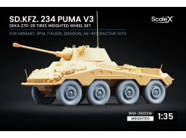 Набір коліс (з деформацією) для Sd.Kfz. 234 Puma v3 від Dragon, Miniart, RFM, Italeri, AK Interactive ScaleX WW-35012W