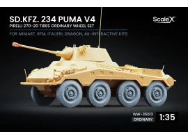 Набір колес для Sd.Kfz. 234 Puma v4 від Dragon, Miniart, RFM, Italeri, AK Interactive ScaleX WW-35013