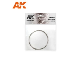 COPPER WIRE 0.25MM Ø X 5 METERS SILVER COLOR / МЕДНИЙ ДРІТ 0,25 ММ Ø 5 МЕТРІВ СРІБНОГО КОЛЬОРУ