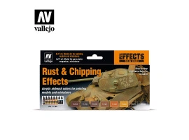 Набір акрилових фарб Ефекти іржі та сколів 8шт (Rust & Chipping Effects 8 pcs) Vallejo VAL 71186