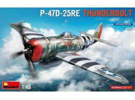 Збірна модель 1/48 Винищувач-бомбардувальник P-47D-25RE Thunderbolt (розширена версія) Miniart 48001