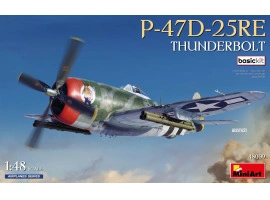 Збірна модель 1/48 Винищувач-бомбардувальник P-47D-25RE Thunderbolt (Базовий комплект) Miniart 48009