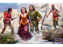 Збірна модель 1/35 Фігури Мохікани – серія «Індейські війни» XVIII століття. Набір №6. MasterBox 35234
