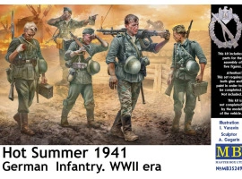 Збірна модель 1/35 Фігури Спекотне літо 1941 року - німецька піхота (5 фігур) MasterBox 35249