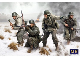 Збірна модель 1/35 Фігури Німецька піхота - Бастонь, 1944 рік (4 фігури) MasterBox 35254