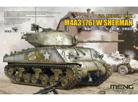 Scale model 1/35  American tank M4A3 (76) W Sherman Meng TS-043