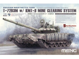 Scale model 1/35 Tank T-72B3M with KMT-8 demining system Meng TS-053