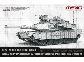 Збірна модель 1/72 Основний бойовий танк США M1A2 SEP v2 Абрамс із системою активного захисту Trophy Meng 72-016