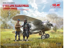 Збірна модель 1/32 Радянський винищувач І-153 із радянськими льотчиками (1939-1942) ICM 32013