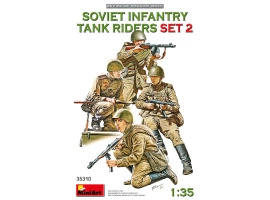 Scale model 1/35 Figures Soviet infantry on a tank, set 2 MiniArt 35310 Scale model 1/35 Figures Soviet infantry on a tank, set 2 MiniArt 35310