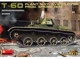 обзорное фото Т-60 Свердловського Заводу №37. Весна 1942 року, з інтер'єром Бронетехніка 1/35