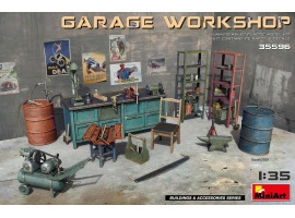 Scale model 1/35 Set Garage workshop Miniart 35596