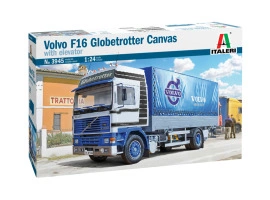 Збірна модель 1/24 тентована вантажівка VOLVO F16 Globetrotter з гідробортом Italeri 3945