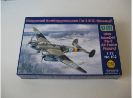 Сборная модель 1/72 Финский Бомбардировщик Пе-2 ЮниМоделс 102