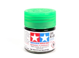 Акриловий лак Прозорий Зелений 10мл Tamiya X-25