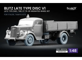 Набір коліс (з деформацією) для Blitz Late v1 від Italeri, Tamiya ScaleX WW-48003W Набір коліс (з деформацією) для Blitz Late v1 від Italeri, Tamiya ScaleX WW-48003W