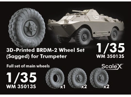 Набір коліс (з деформацією) для БРДМ 2 від Trumpeter ScaleX WM 35013S