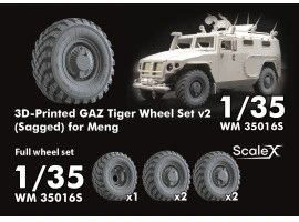 Набір коліс (з деформацією) для ГАЗ Тигр v2 із захистом від Meng ScaleX WM 35016S