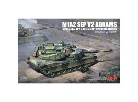 Збірна модель 1/35 Американський танк M1A2 SEP v2 Abrams з Trophy APS, CROWS LP і робочими траками RFM RM-5156