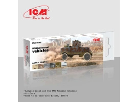 Acrylic paint set for armored vehicles WW1 ICM 3086