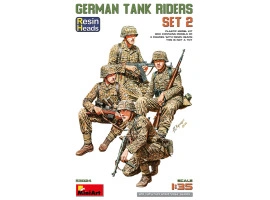 Збірна модель 1/35 Фігури Набір німецьких танкістів набір №2 (смоляні голови) MiniArt 53024