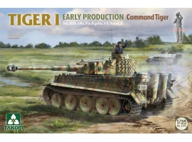 Збірна модель 1/35 Танк Тигр I Ранній випуск Командний тигр Sd.Kfz.181 Pz.Kpfw.VI Ausf.E (з фігуркою Міхаеля Віттмана) Takom 2195
