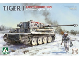 Збірна модель 1/35 Танк Тигр I раннього виробництва Sd.Kfz.181 Pz.Kpfw.VI Ausf.E Takom 2196