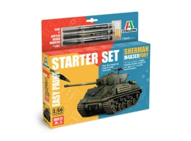 Збірна модель 1/56 Танк Sherman M4A3E8 Fury - Стартовий набір - просте фарбування Italeri 75001