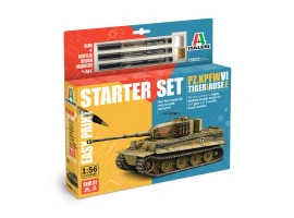 Збірна модель 1/56 Pz. kpfw. VI Tiger I Ausf.E - Стартовий набір - просте фарбування Italeri 75002