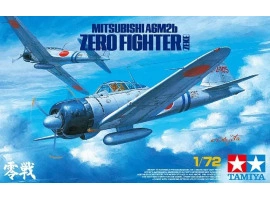 Збірна модель 1/72 Літак Mitsubishi A6M2b Zero Fighter (Zeke) Tamiya 60780
