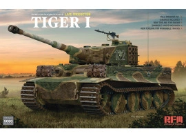 Збірна модель 1/35 Танк Tiger I пізнього випуску, циммерит та повний інтер'єр RFM RM-5080