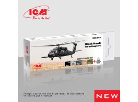 Набір акрилових фарб для американських вертольотів Black Hawk ICM 3067