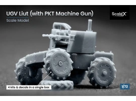 Збірна модель 1/72 Наземний дрон "Лють" з кулеметом ПКТ ScaleX VG 72001