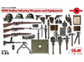 Scale model 1/35 Set of weapons of the Italian infantry of the First World War ICM 35686