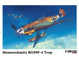 Сборная модель 1/32 Немецкий истребитель Messerschmitt Bf109F-4 Trop Хасегава 08881 Сборная модель 1/32 Немецкий истребитель Messerschmitt Bf109F-4 Trop Хасегава 08881