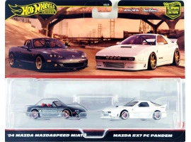 обзорное фото Колекційна модель Hot Wheels Mazda Mazdaspeed Miata & Mazda RX7 Pandem HBL96 Hot Wheels
