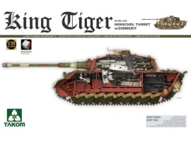 Збірна модель 1/35 Королівський Тигр Sd.Kfz.182 з вежею Хеншель з циммеритом та повним інтер'єром Takom 2045