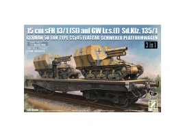 Сборная модель 1/35 Немецкая sFH 13/1 (Sf)auf Gw Lrs.(f )Sd.Kfz.135/1 с 50-тонной Сборная модель 1/35 Немецкая sFH 13/1 (Sf)auf Gw Lrs.(f )Sd.Kfz.135/1 с 50-тонной