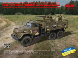 Сборная модель 1/35 Автомобиль ЗиЛ-131 ВСУ с ДШКМ и расчетом ICM 35017 Сборная модель 1/35 Автомобиль ЗиЛ-131 ВСУ с ДШКМ и расчетом ICM 35017