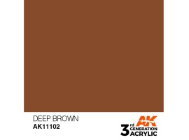 Акриловая краска DEEP BROWN – INTENSE / ГЛУБОКИЙ КОРИЧНЕВЫЙ АК-интерактив AK11102
