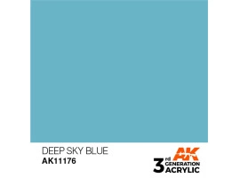 Акриловая краска DEEP SKY BLUE – STANDARD / ГЛУБОКИЙ НЕБЕСНЫЙ СИНИЙ АК-интерактив AK11176