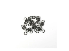 BRASS RINGS BLUE-STEEL Ø4mm (50 u.) - Синьо-сталеві латунні кільця