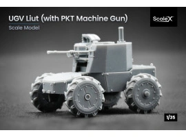 Сборная модель 1/35 Наземный дрон "Лють" с пулеметом ПКТ ScaleX VG 35002
