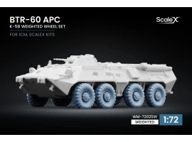 Набір коліс (з деформацією) K-58 для БТР-60 APC від ScaleX, ICM ScaleX WM-72025W