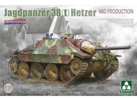 Збірна модель 1/35 САУ Jagdpanzer 38(t) Hetzer середнього виробництва (обмежена серія) Takom 2171X