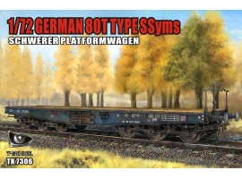 Німецька важка платформа-вагон 1/72 типу SSyms вантажопідйомністю 80 тонн T-Model TK7306 Німецька важка платформа-вагон 1/72 типу SSyms вантажопідйомністю 80 тонн T-Model TK7306