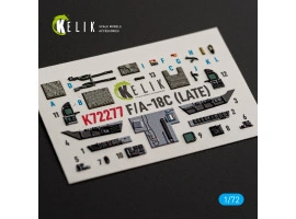 F/A-18 C Hornet (Late) декаль интерьер для комплекта Academy 12411 1/72 KELIK K72277