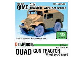 WW2 British Quad gun truck wheel set 